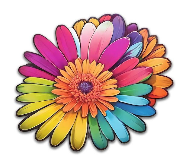 Daisies Flower Illustration PSD