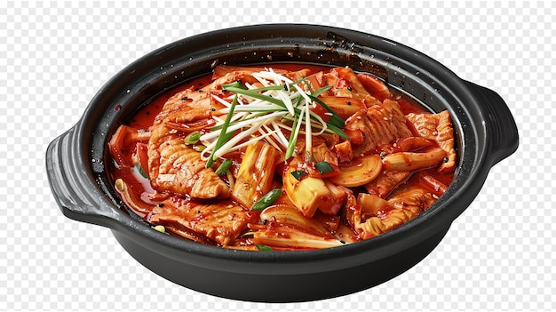 Dak Galbi asian concept background isolated on transparent background