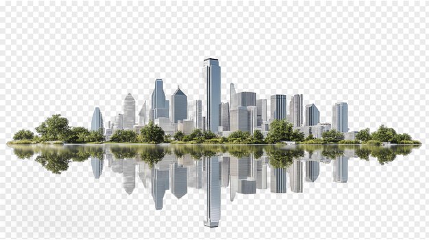 PSD dallas city skyline