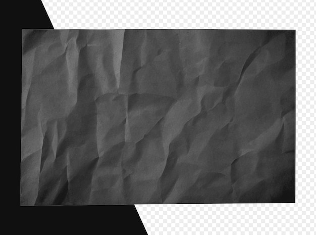 damaged black paper isolated