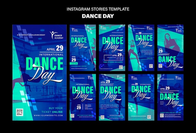 Dance day instagram stories template