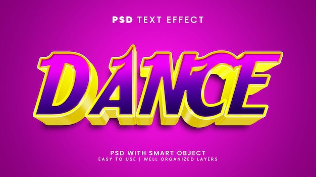 Dance text effect editable party and music text style