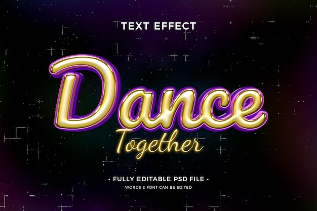 PSD dance text effect