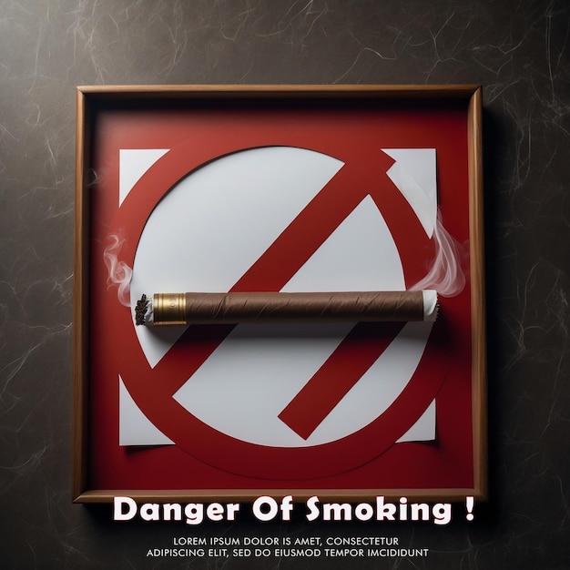 Danger Of Smoking Background template