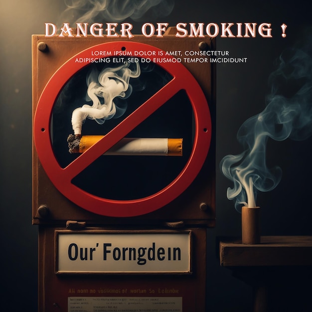 Danger Of Smoking Background template