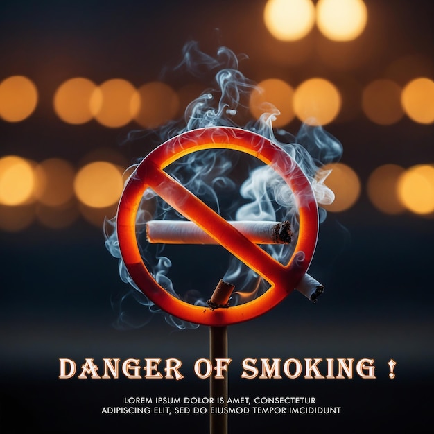 Danger Of Smoking Background template