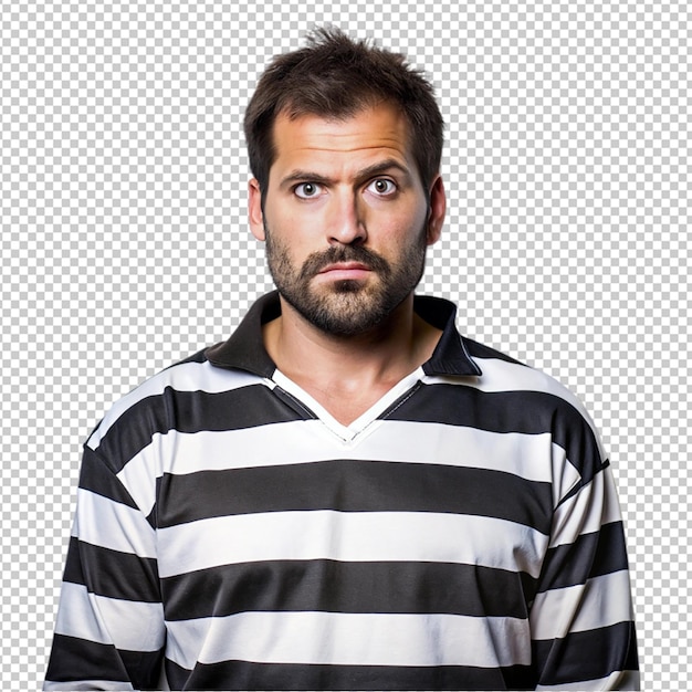 PSD dangerous criminal man on transparent background