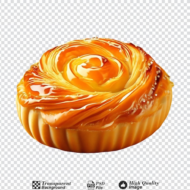 danish pastry isolated on transparent background