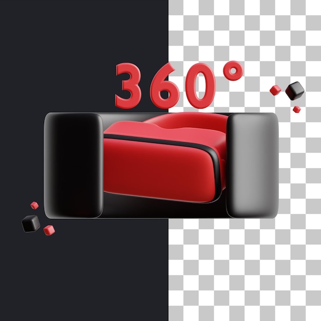 Dark 360 degree VR 3D Illustration