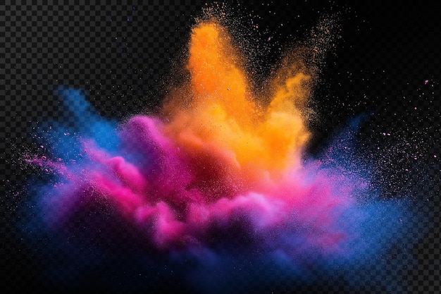 a dark background with a rainbow colored smoke