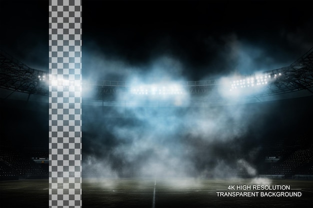 PSD dark background with some smoke and fog filling the scene on transparent background