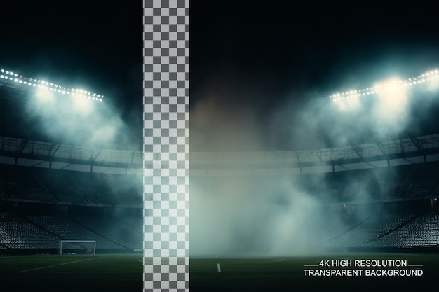 PSD dark background with some smoke and fog filling the scene on transparent background