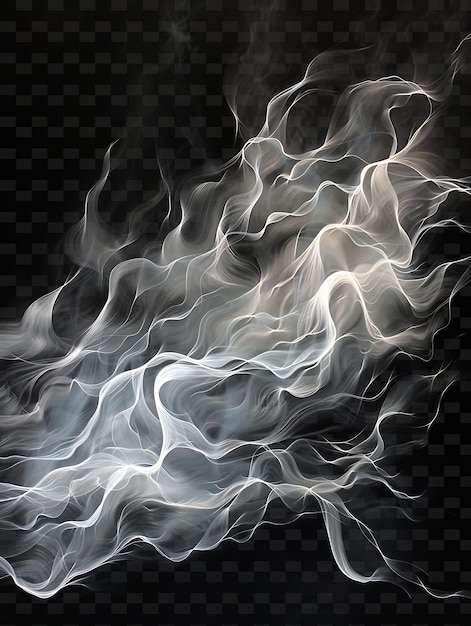 PSD a dark background with white smoke and a black background