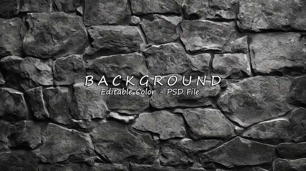 Dark black stone wall grunge