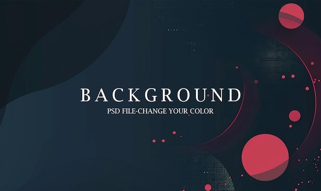 PSD dark blue background with red dots and circles on the right side