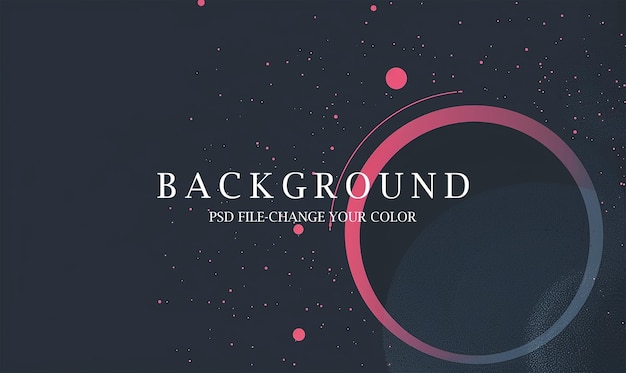 PSD dark blue background with red dots and circles on the right side