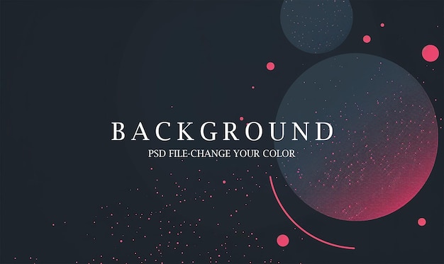 PSD dark blue background with red dots and circles on the right side