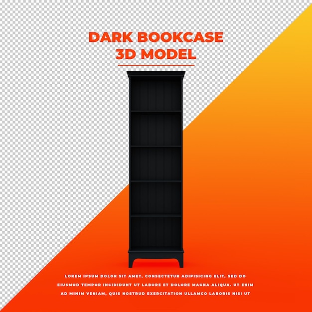 dark bookcase