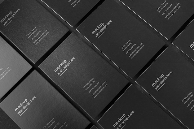 Dark business card mockup design