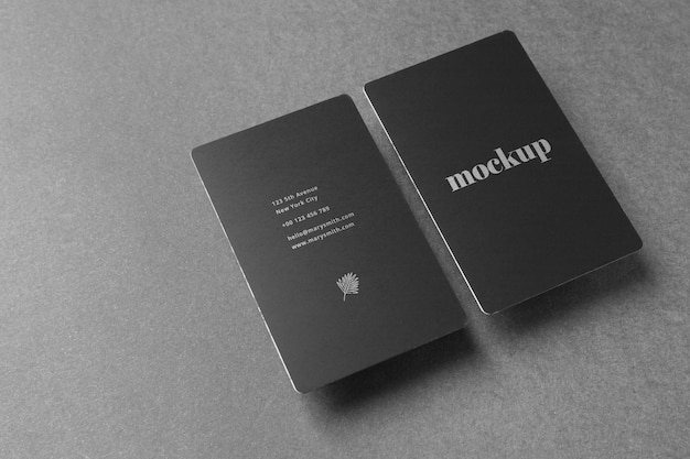 Dark business card mockup design