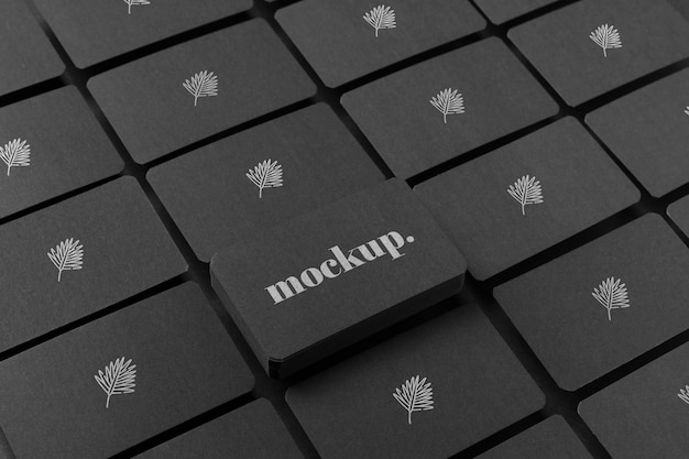 Dark business card mockup design