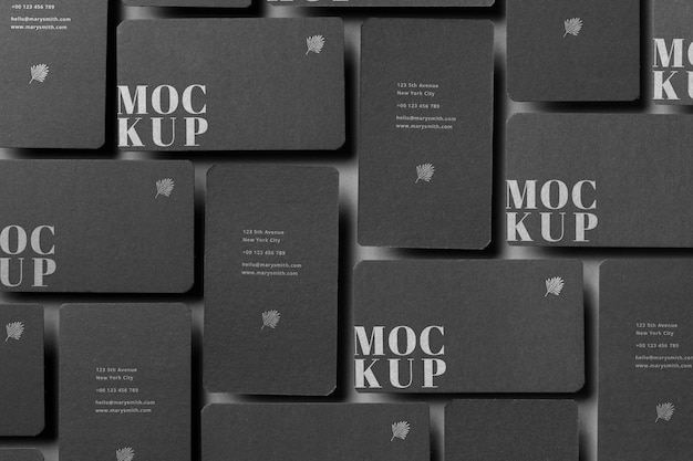 Dark business card mockup design