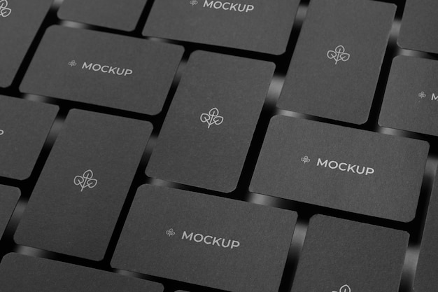 Dark business card mockup design