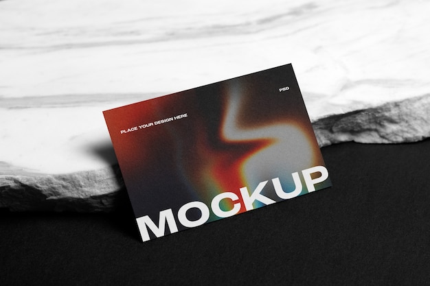 Dark business card mockup design