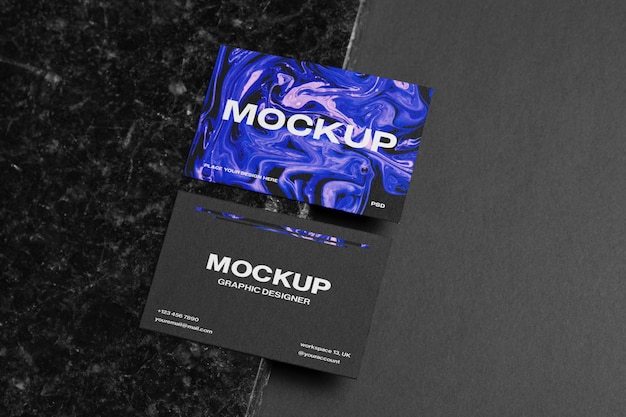 Dark business card mockup design