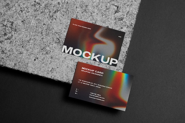 Dark business card mockup design