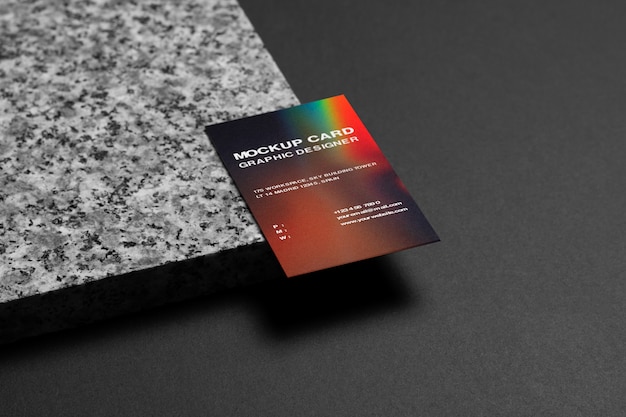 Dark business card mockup design