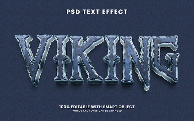 Dark colors viking 3d text effect