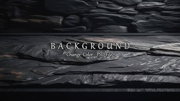 PSD dark grey black slate background ai generated image