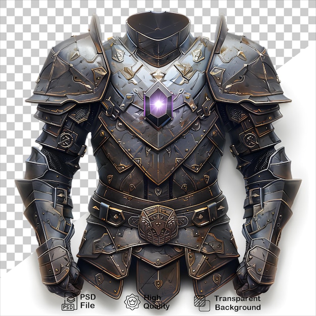 PSD dark knights metal armor with purple light fantasy armors concept