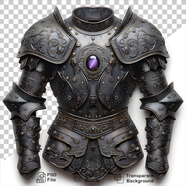 PSD dark knights metal armor with purple light fantasy armors concept