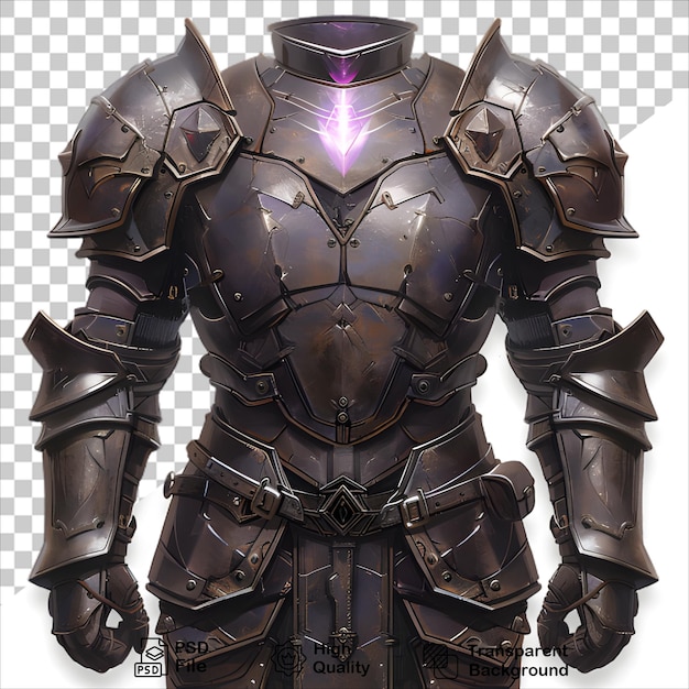 PSD dark knights metal armor with purple light fantasy armors concept