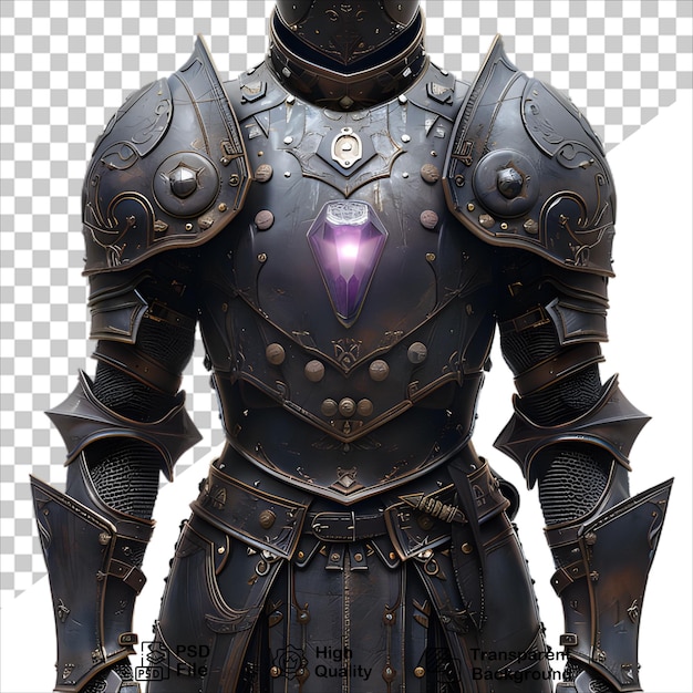 dark Knights metal Armor with purple light fantasy armors concept