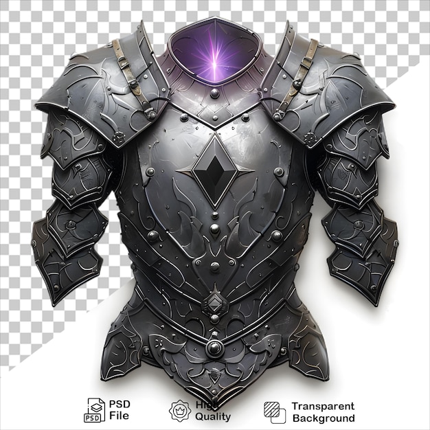 PSD dark knights metal armor with purple light