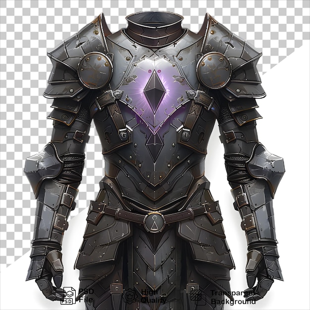 PSD dark knights metal armor with purple light