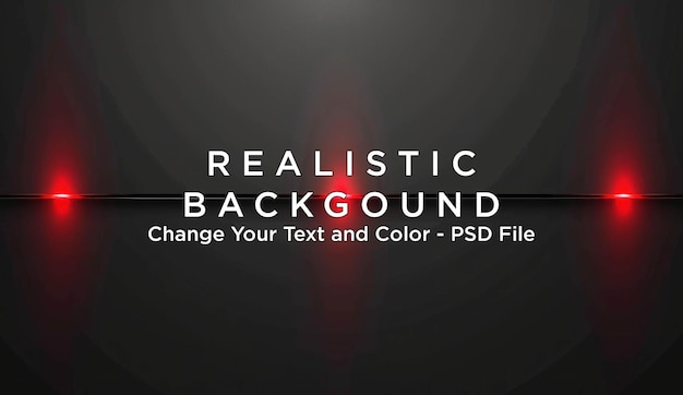 PSD dark minimalist background with red glows