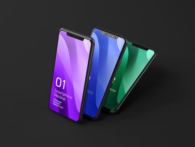 Dark Mobile Device Mockup