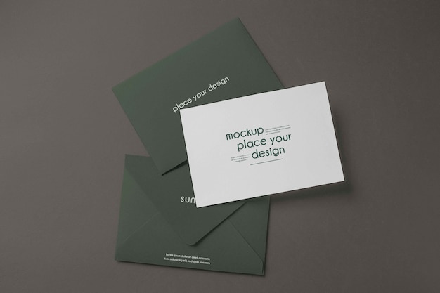 Dark paper envelope mock-up