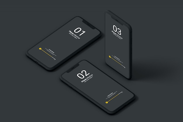 Dark Phone Screen Mockup