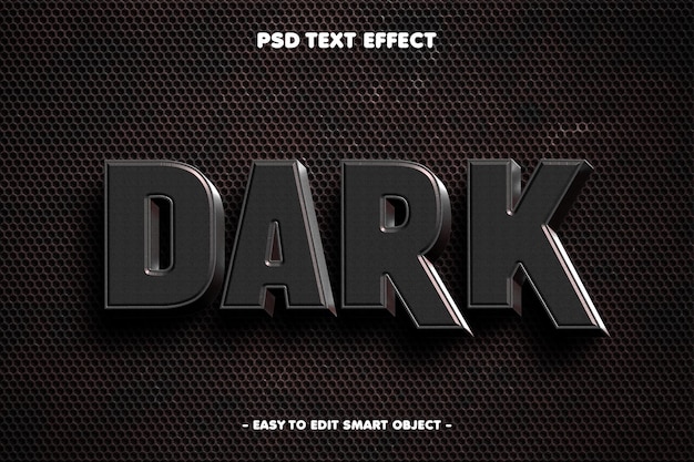 Dark text effect