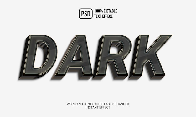 Dark text style effect