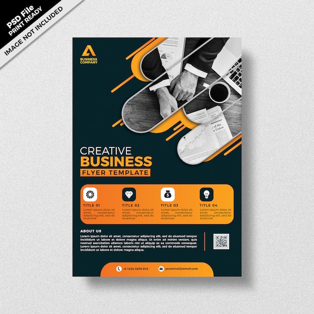 Dark theme style creative business flyer template design