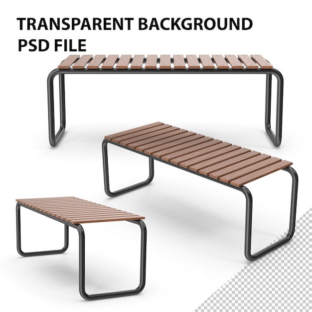 Dark Wood Bench PNG