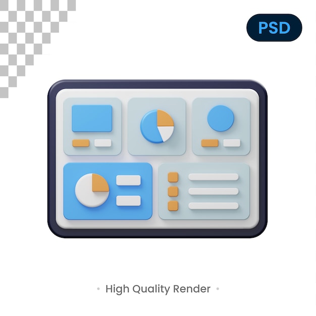 Dashboard 3D Icon