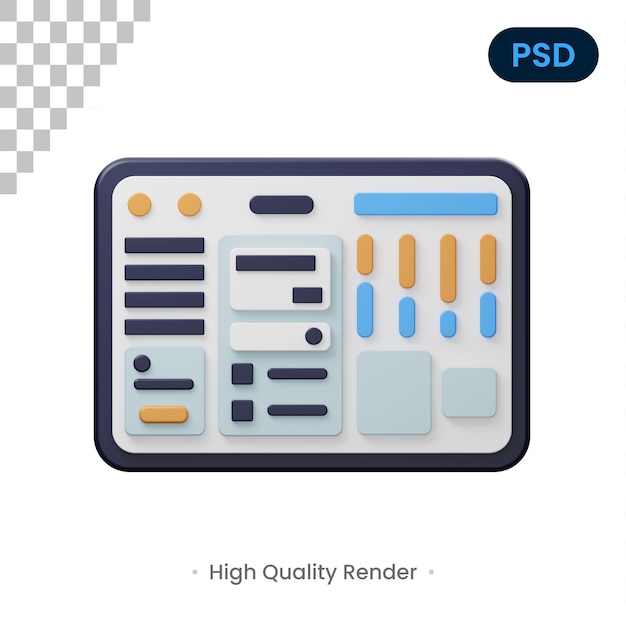 Dashboard 3D Icon