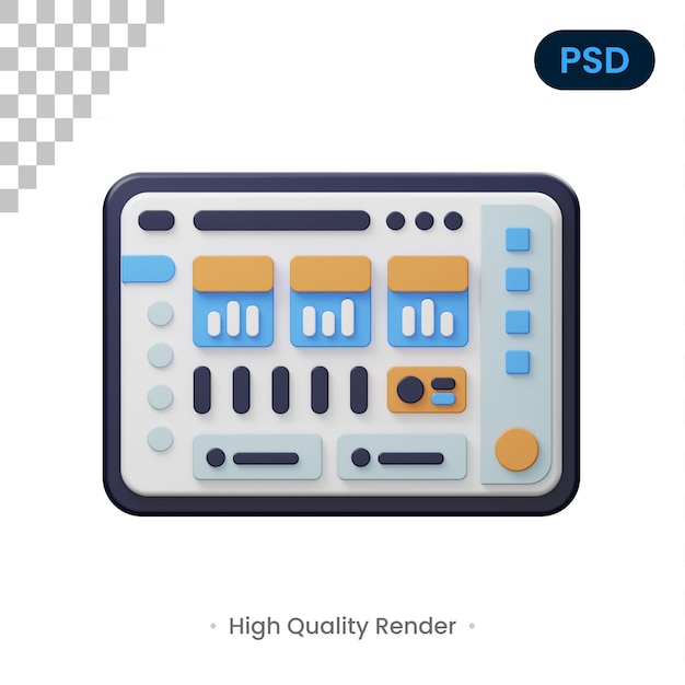 Dashboard 3D Icon